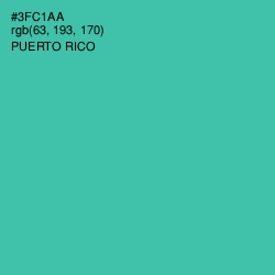 #3FC1AA - Puerto Rico Color Image